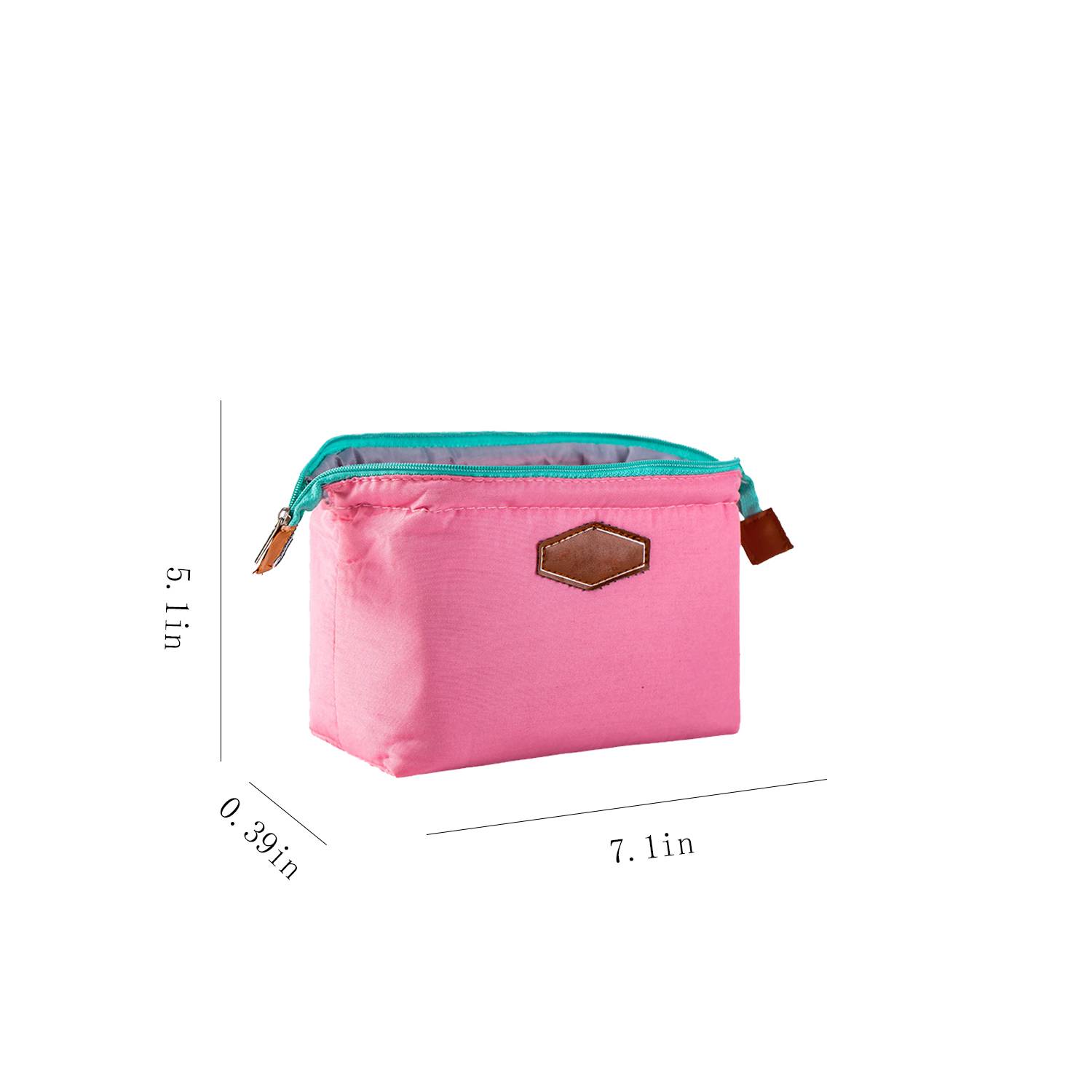 Portable Business Travel Double Zipper Cotton Cosmetic Bag 2