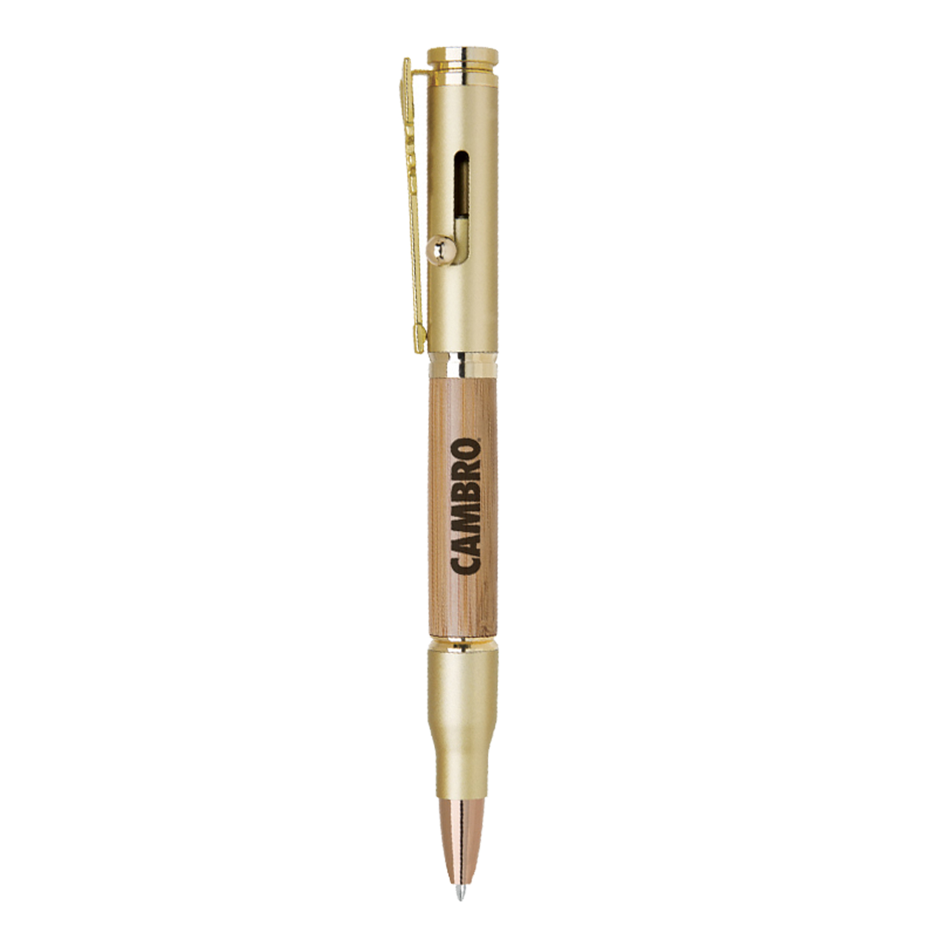 Upton Bolt Action Bamboo & Brass Pen 2