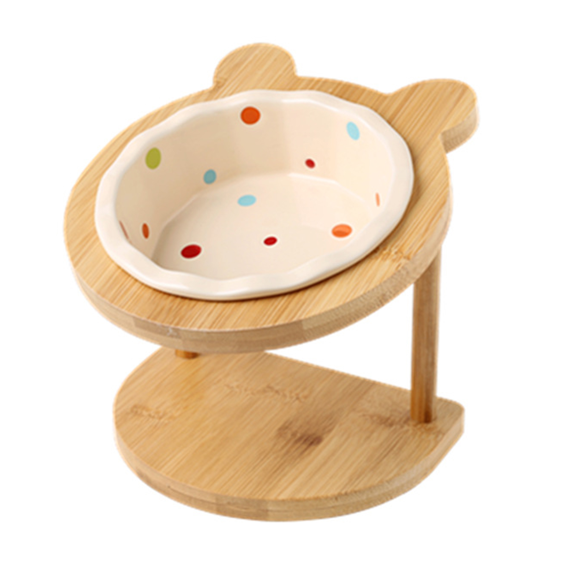 Ceramic Cat Bowl Rack And Cat Bowl 6