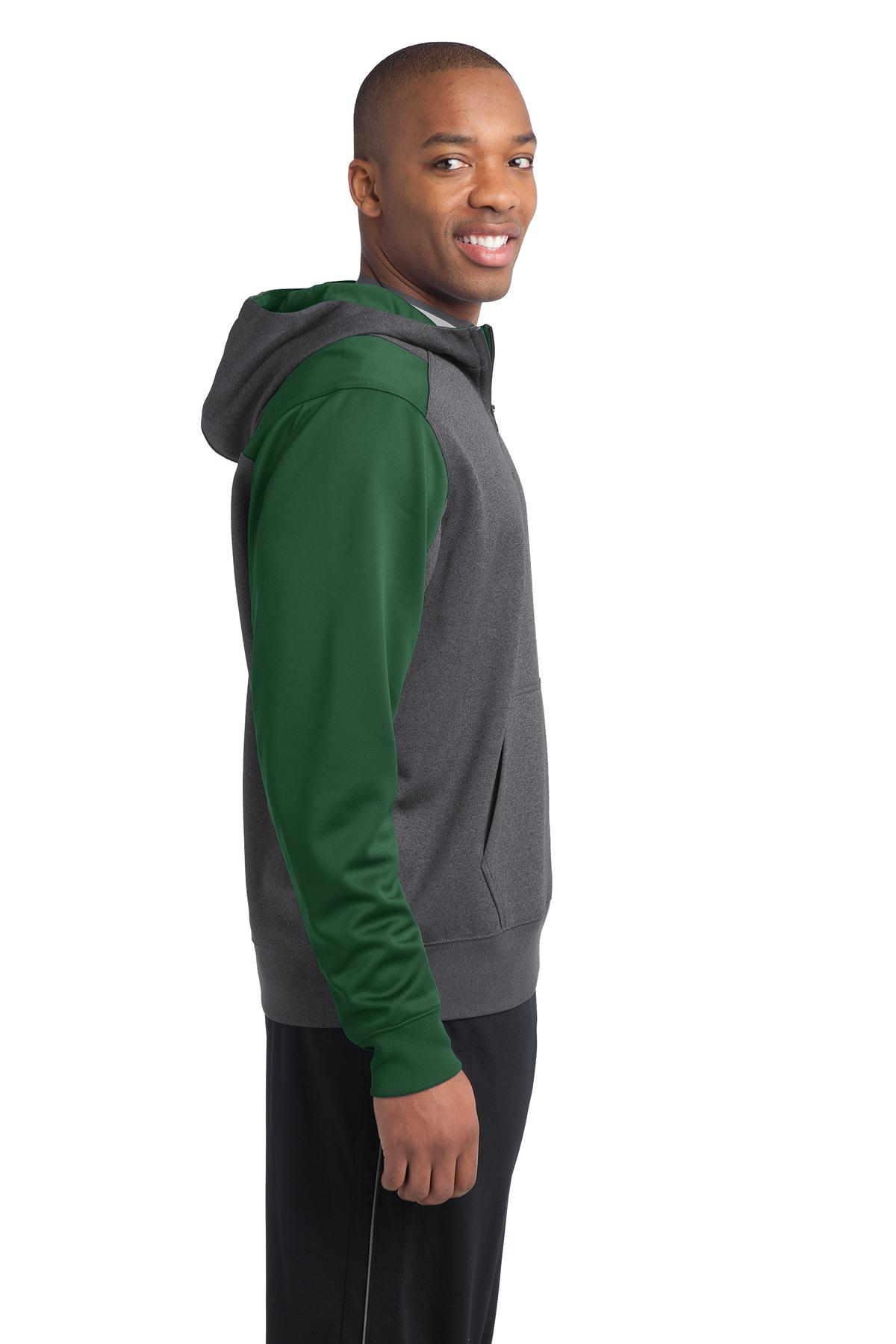 Sport-Tek Tech Fleece Colorblock 1/4-Zip Hooded Sweatshirt. ST249, custom hoodie or sweatshirt with logo imprint 35