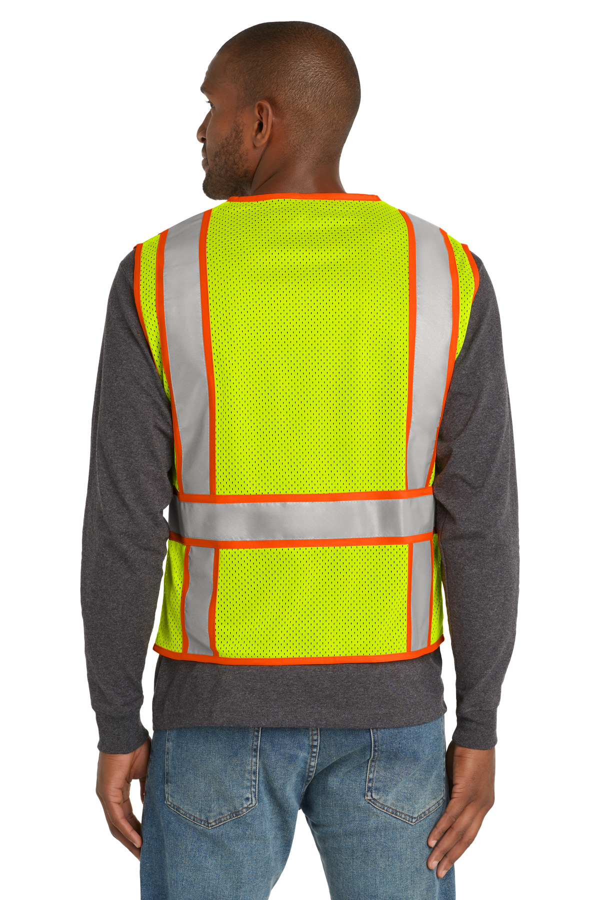 CornerStone ANSI 107 Class 2 Mesh Zippered Two-Tone Vest. CSV103 5