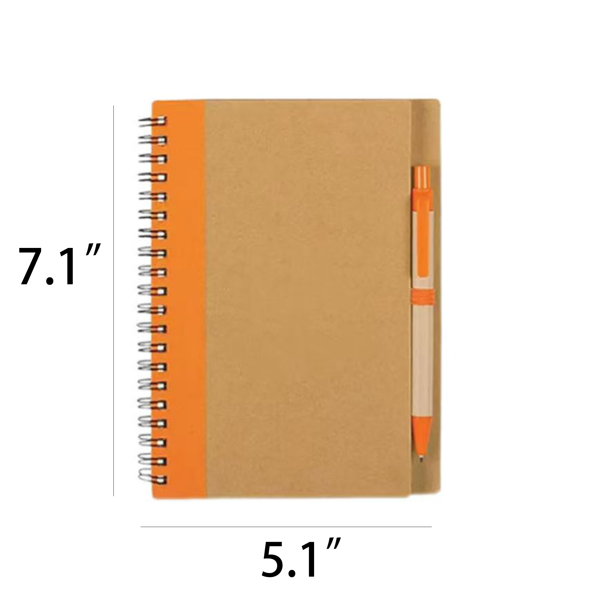 Spiral Notebook with Kraft Cover and Pen 3
