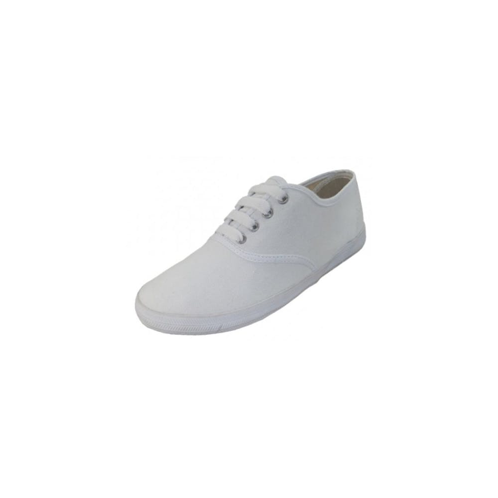 Youth Lace-Up Canvas Shoes - White Sizes 11-3 Age 3-8 Years 1