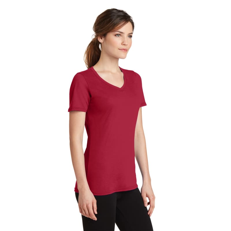 Port & Company Women's Performance Blend V-Neck Tee. 31