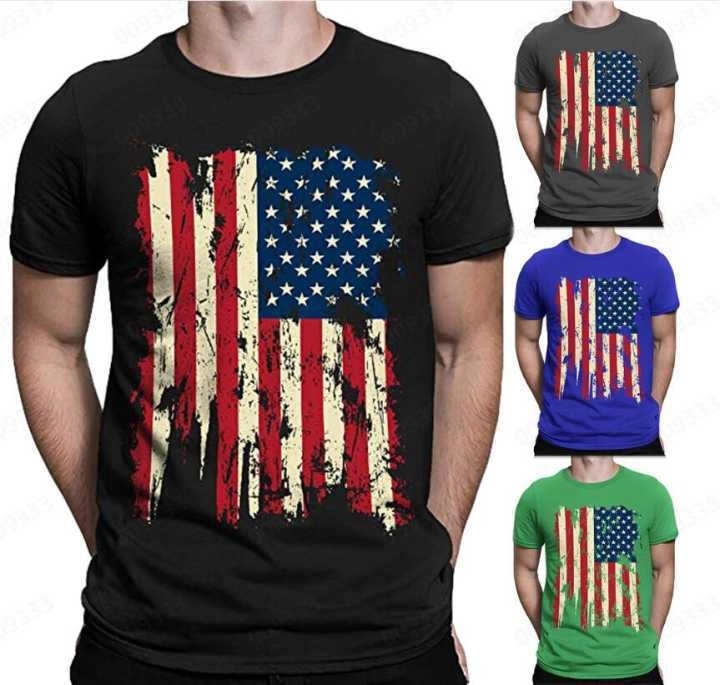 Customized  American Flag 4th of July Patriotic T-Shirt 1