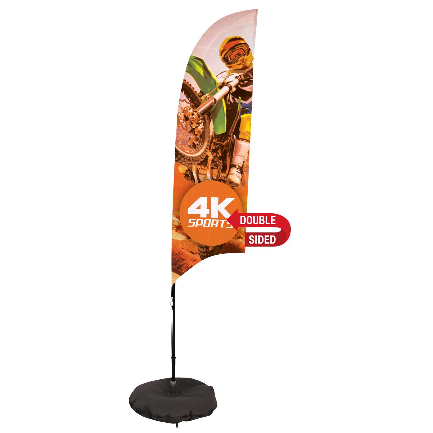 7' Streamline Razor Sail Sign Kit (Double-Sided with Three-Legged Scissor Base) 1