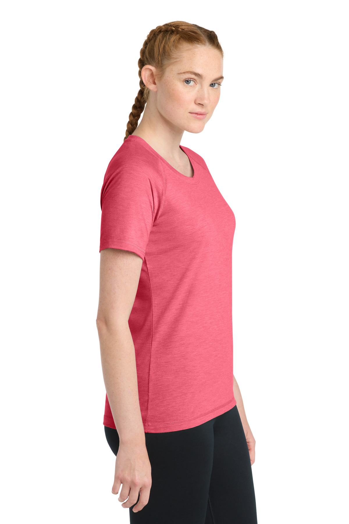 Sport-Tek Women's PosiCharge Tri-Blend Wicking Scoop Neck Raglan Tee. LST400 26