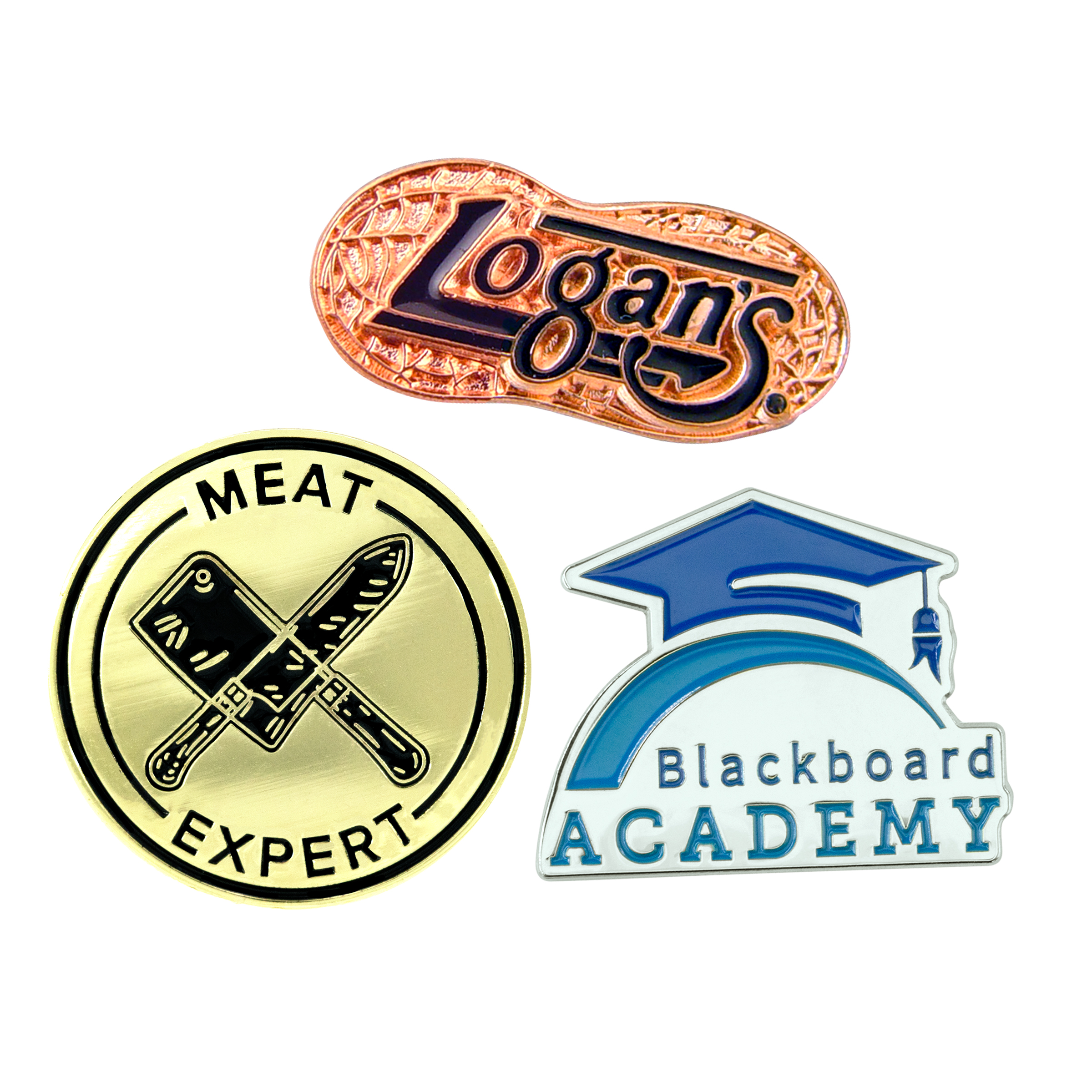 Lapel Pin - Die Struck Brass Soft Enamel (7/8")