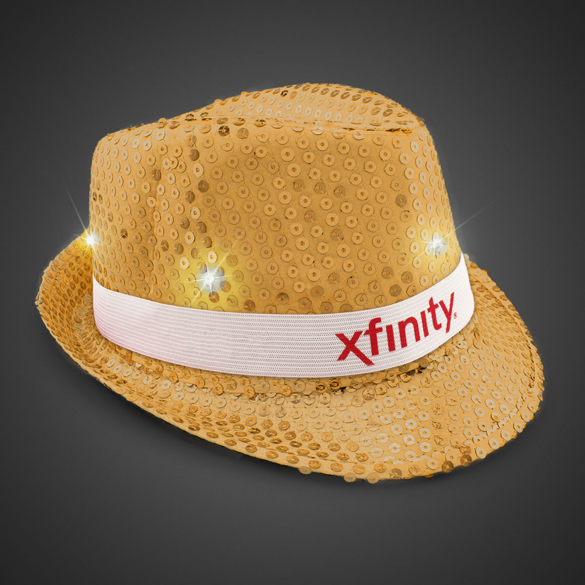 Gold Sequin LED Fedora(blank) 1