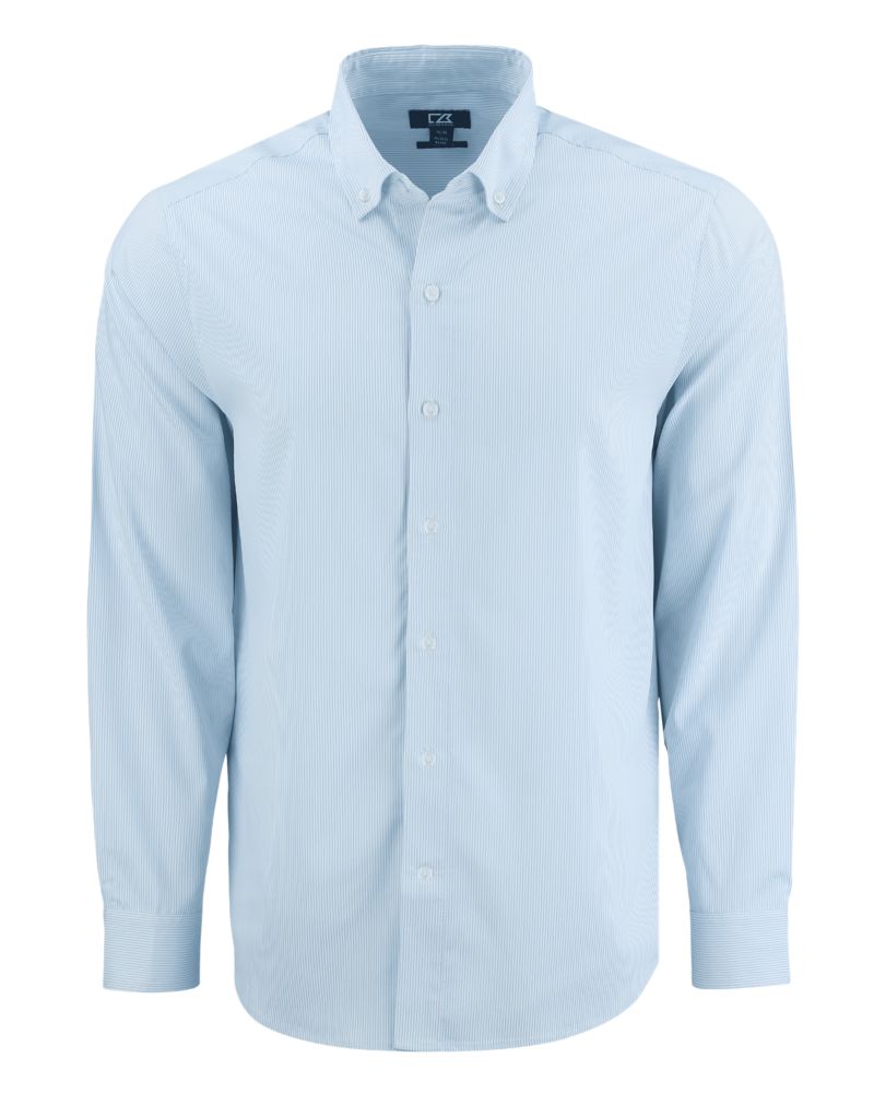 Skyline Eco Recycled Pinstripe Mens Big & Tall Long Sleeve Dress Shirt Big & Tall