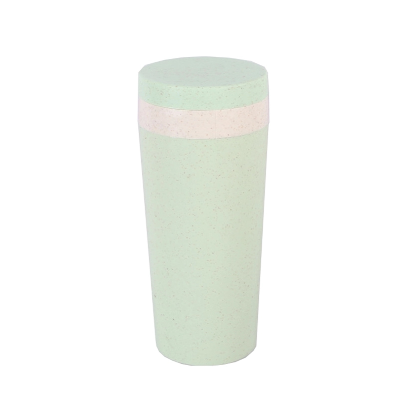 Double Wheat Straw Cup With Lid 4