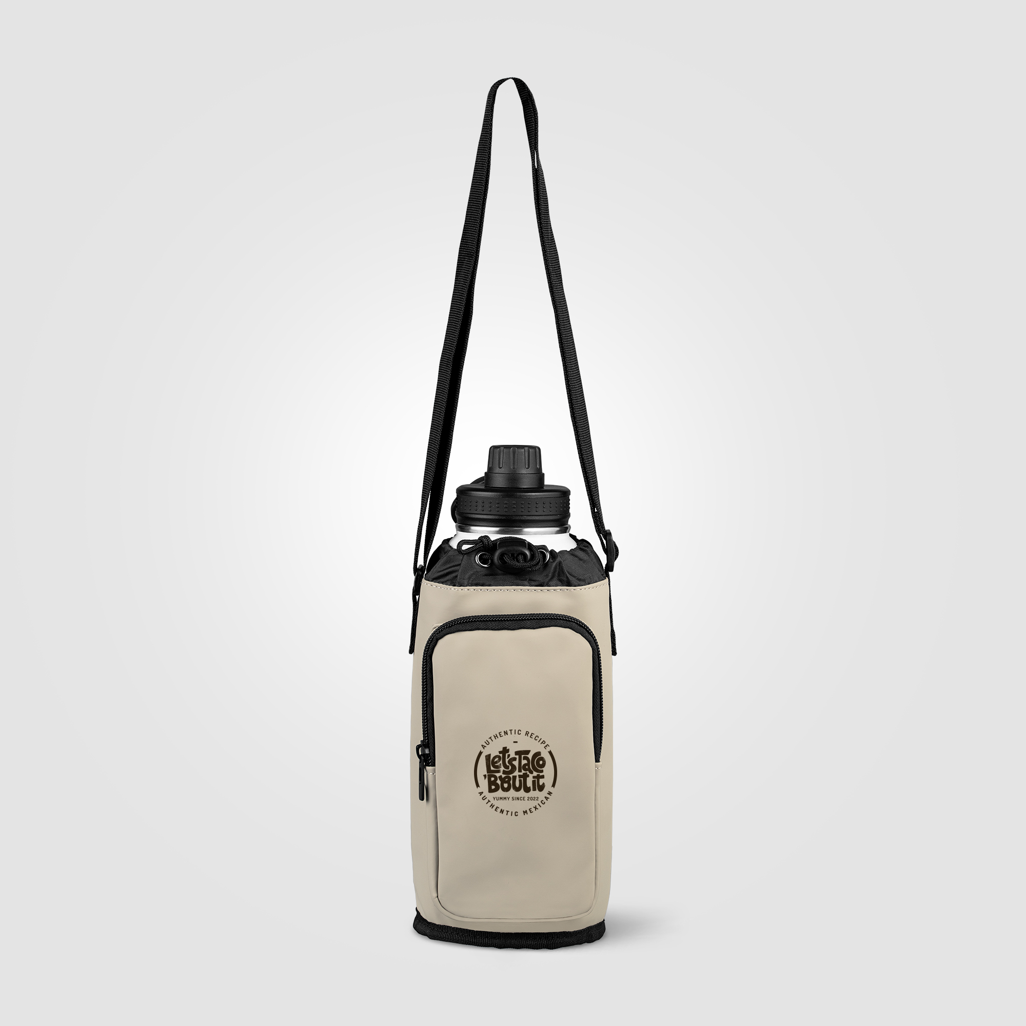 Malmö Recycled PU Zipper Pocket Bottle Bag - 60 oz 11