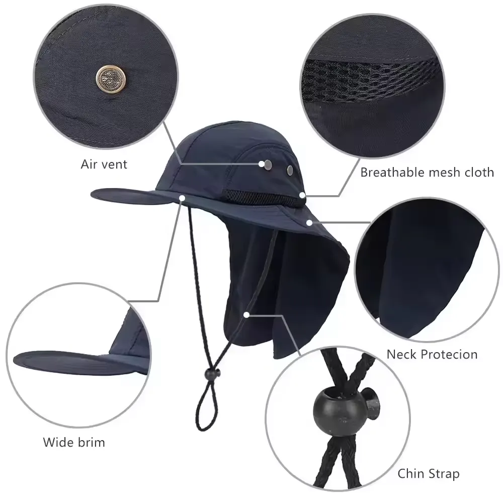 Adjustable Safari/Boonie Sun Blocker Hat 7