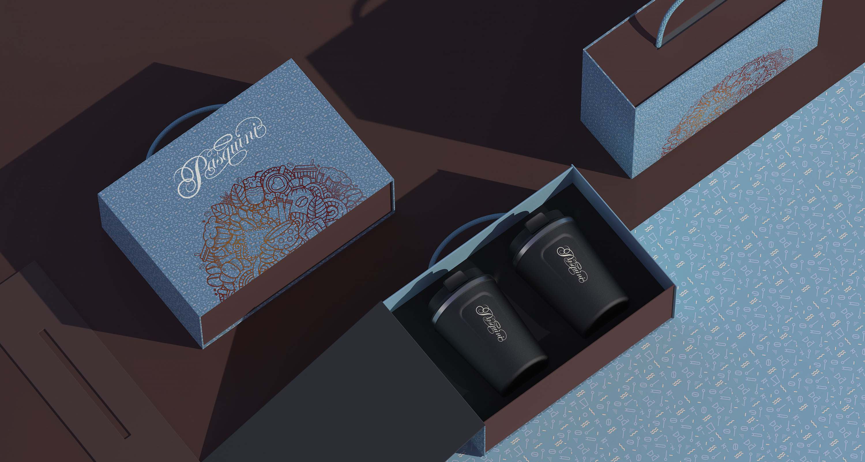 13 Oz. Caf Compact Coffee Cups - Set of 2