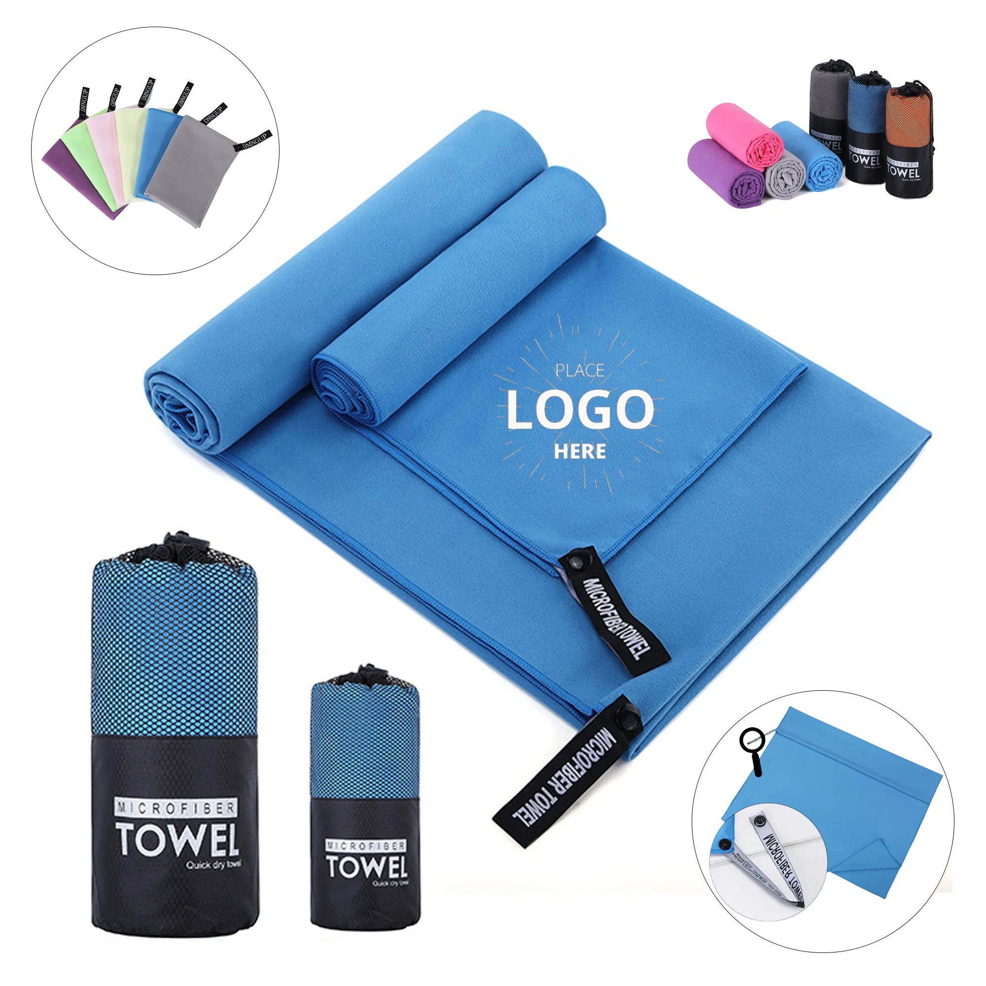 Quick Dry Sand Free Microfiber Towel with Travel Pouch 8