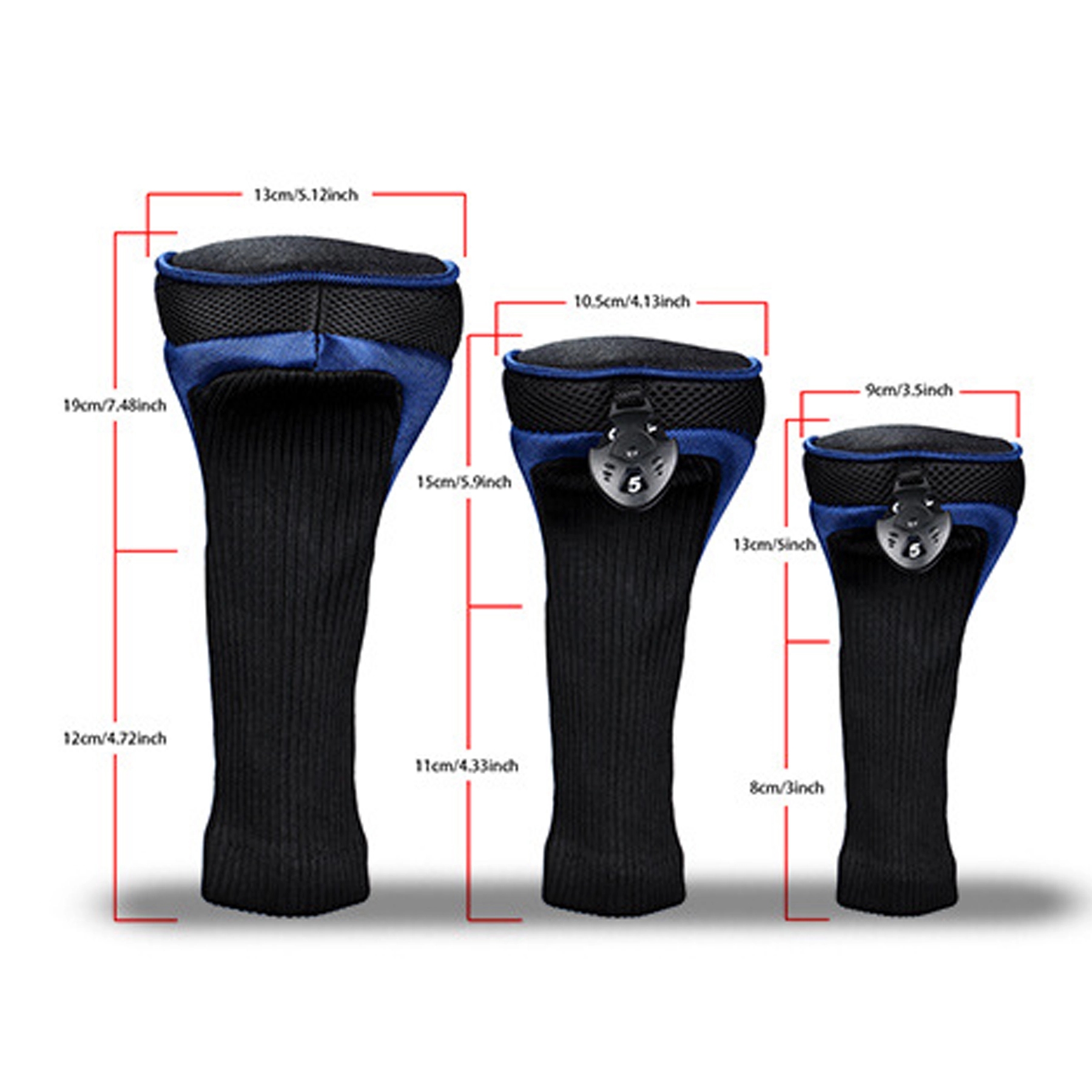 Golf Head Cover Leather Headcovers Set Fits Irons 7