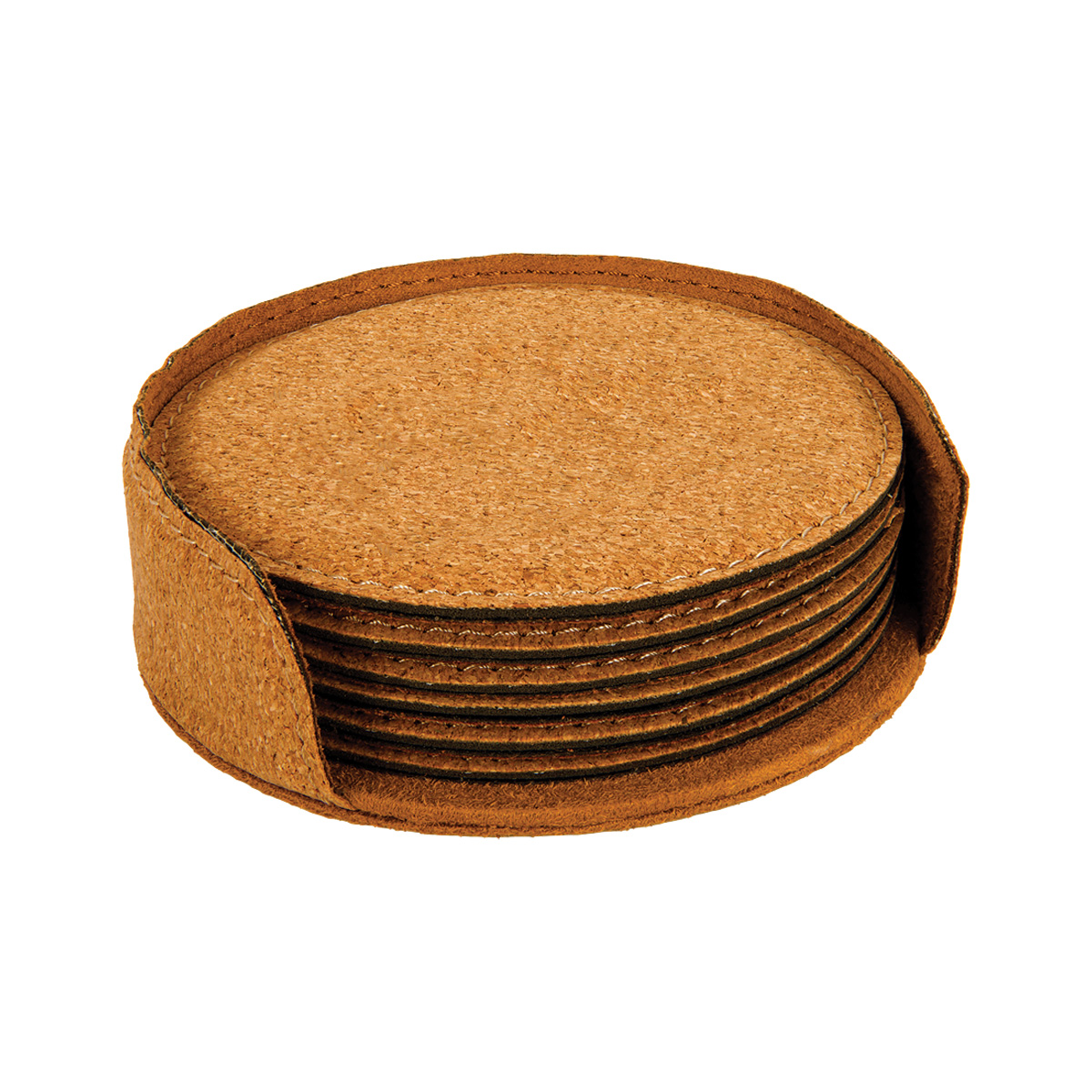 Agglomerated Cork Round 6-Coaster Set 3