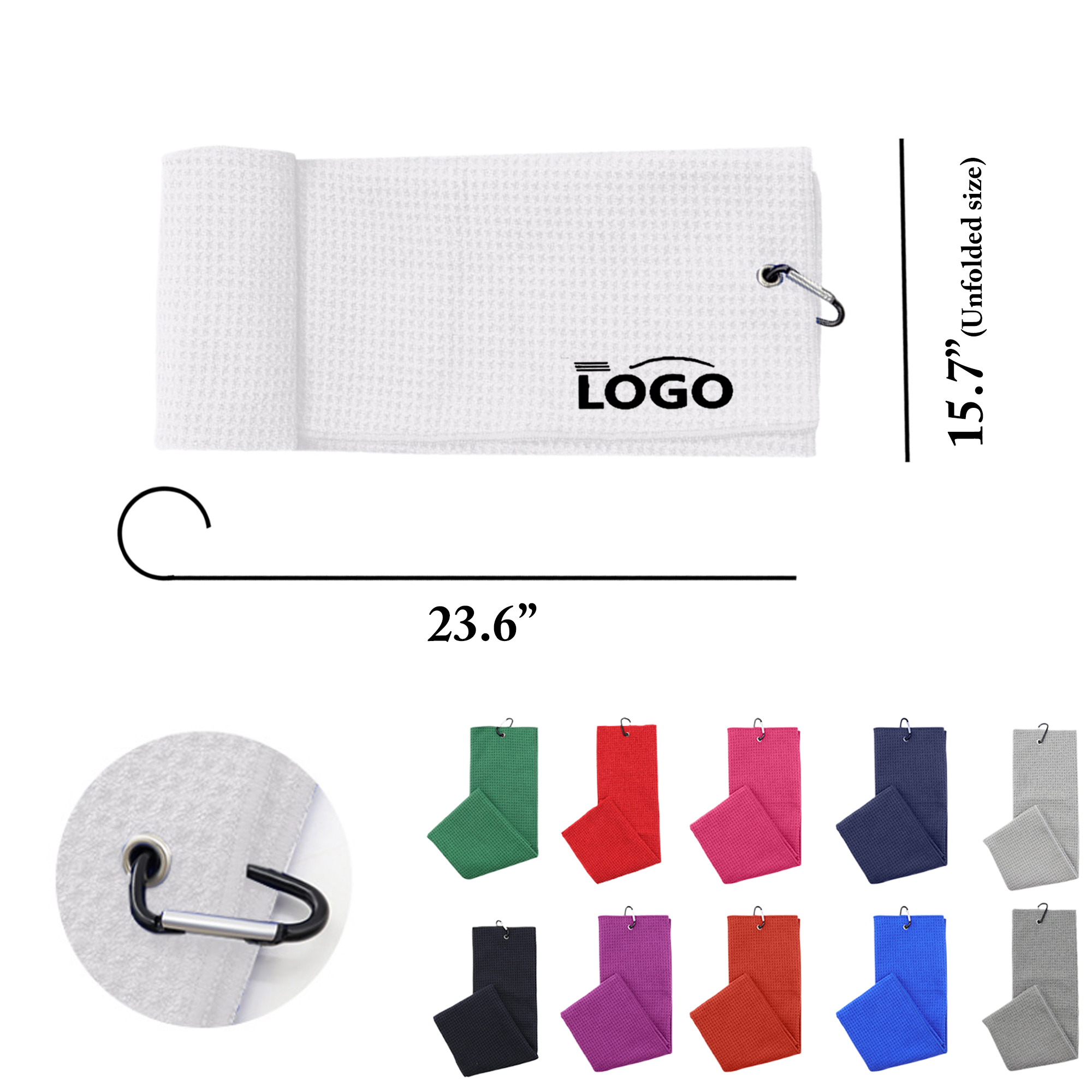 400GSM Microfiber Waffle Golf Towel 10