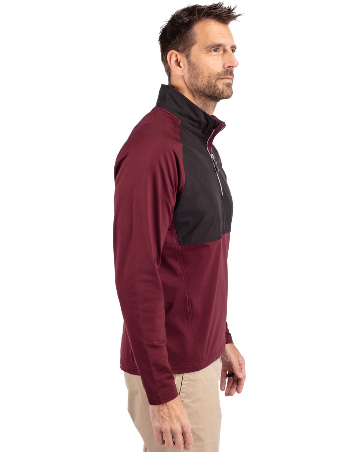 Cutter & Buck Adapt Eco Knit Hybrid Recycled Mens Quarter Zip 48