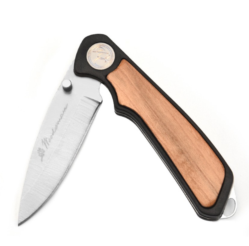 Stainless Steel Folding Pocket Knife with Wooden Handle 8