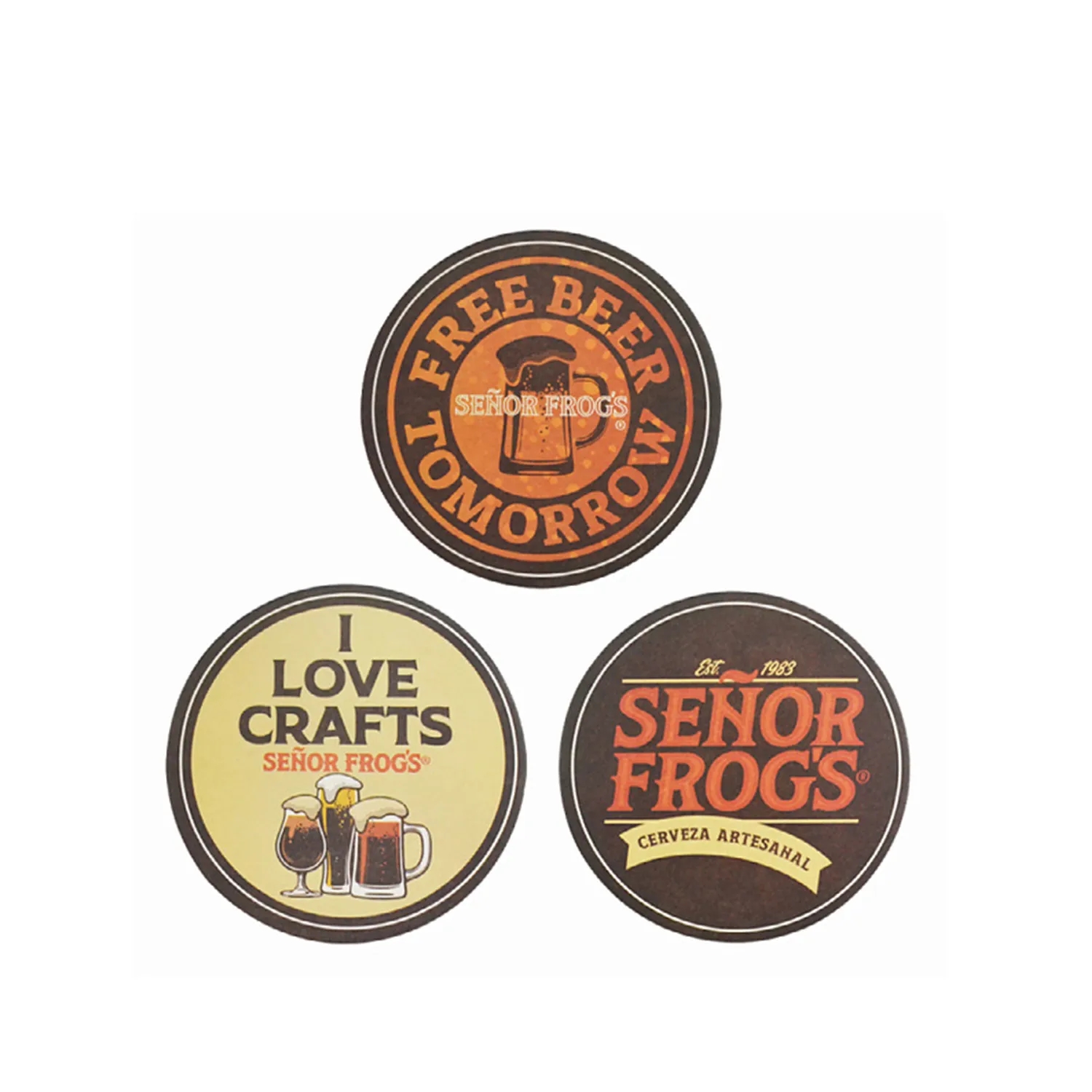 White 3.5" Round - Pulpboard Coasters 1