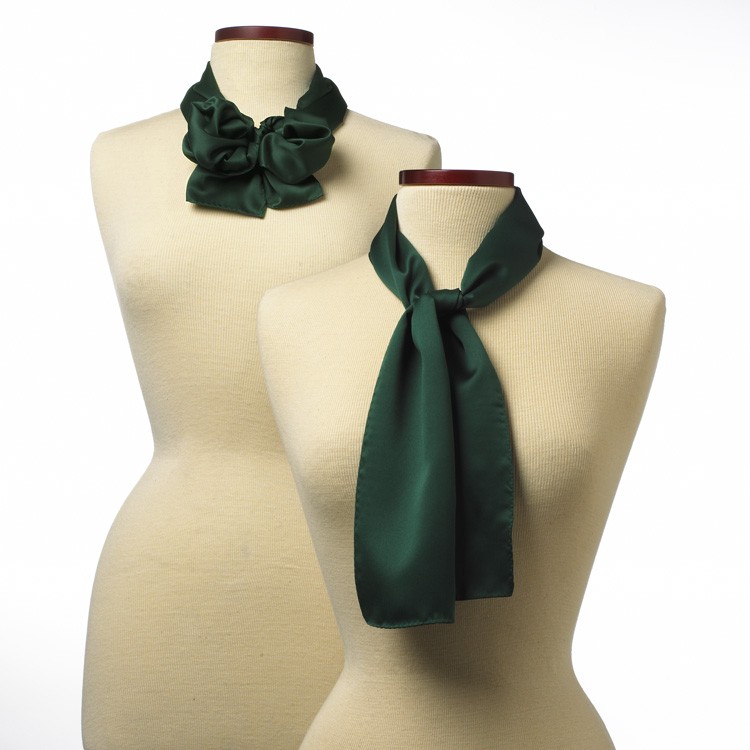 Hunter Green Silk 10" x 54" Scarf 2