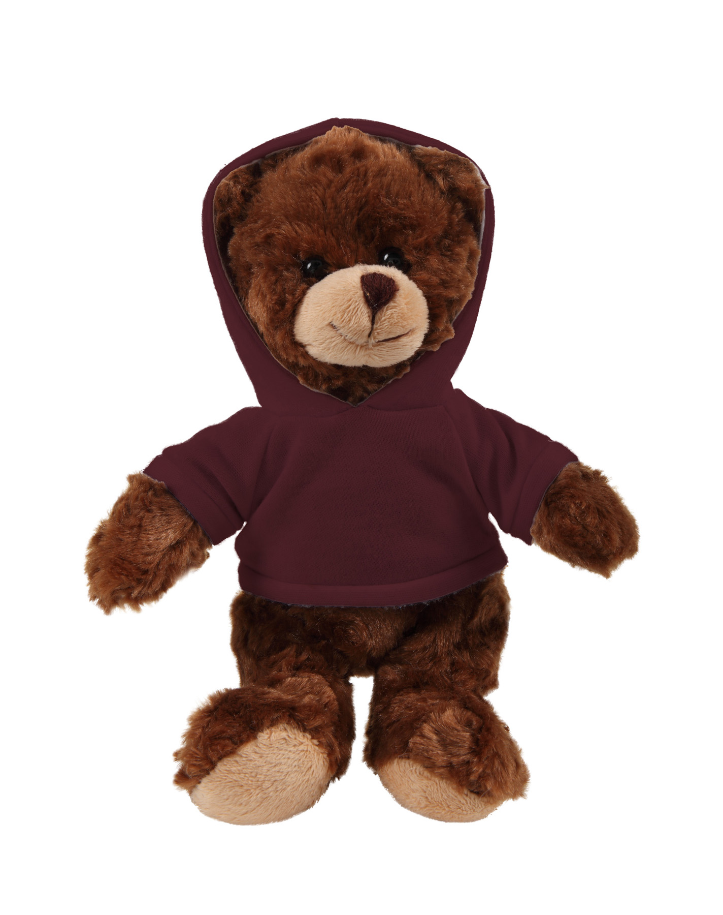 soft plush  Chocolate Curly Sitting Bear with hoodie 18