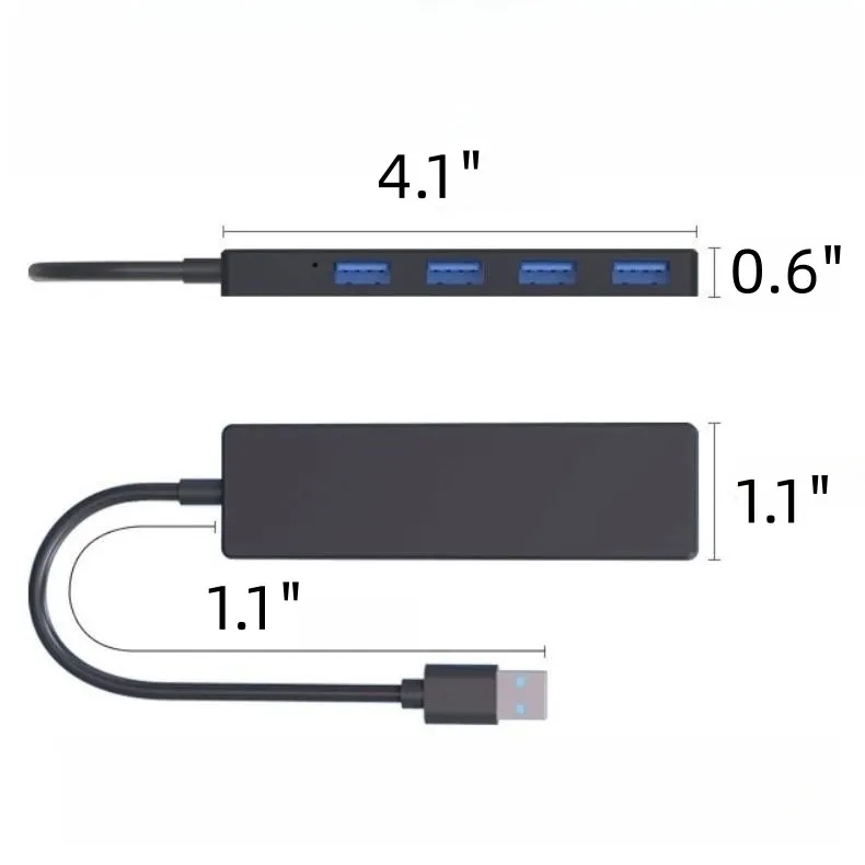 MOQ 20 PCS USB 3.0 Hub 4-Port Splitter Expander For Laptop 6