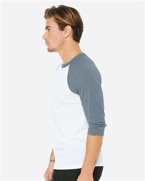 Unisex Three-Quarter Sleeve Baseball Tee - 3200 136