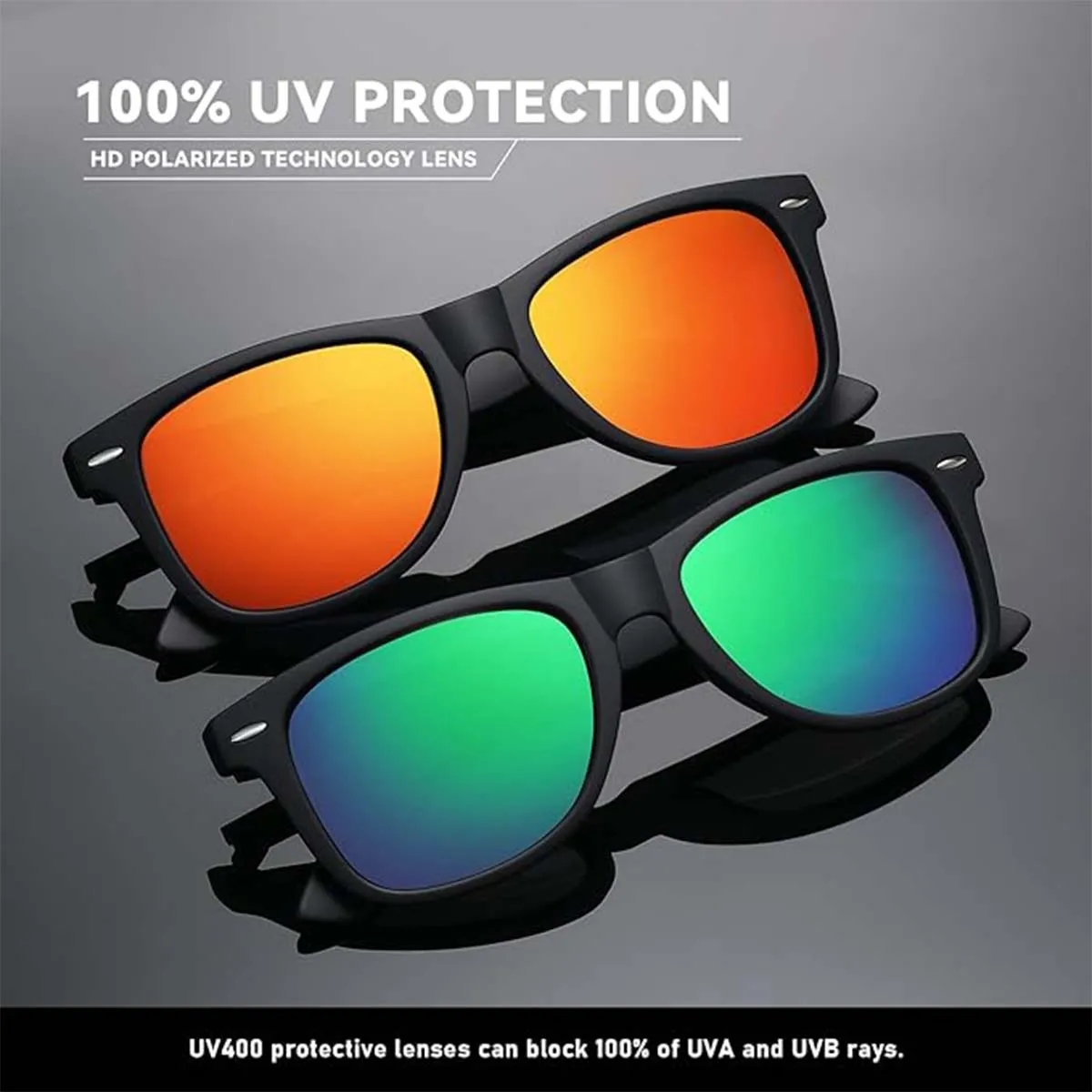 Retro Classic Sunglasses Unisex Polarized Color Mirror Lens 4