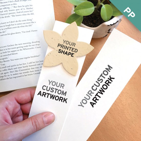 Double-Sided Large Eco Bookmark With Printed Shape 1