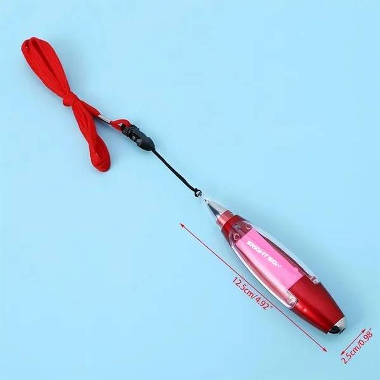 LED Ballpoint Pen with Sticky Note Pad and Lanyard 2