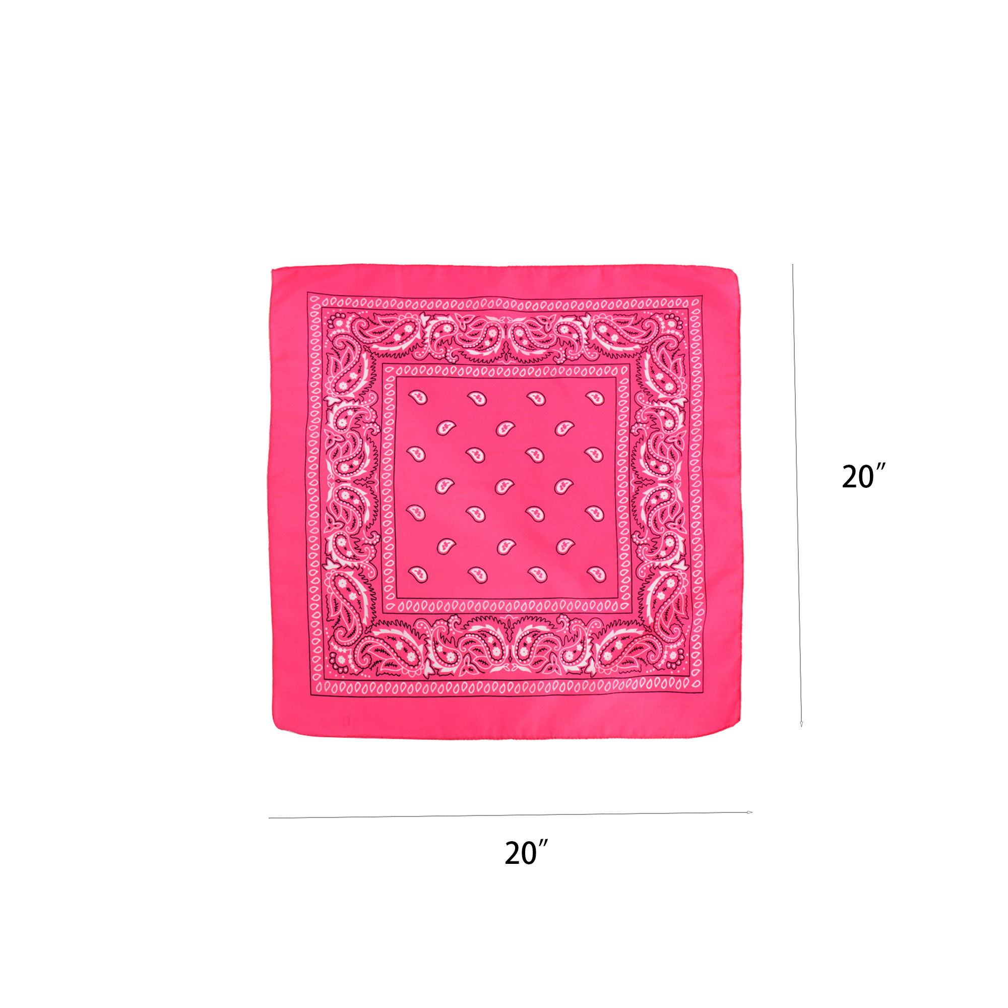 Printed Square Bandana 22"x22" 2