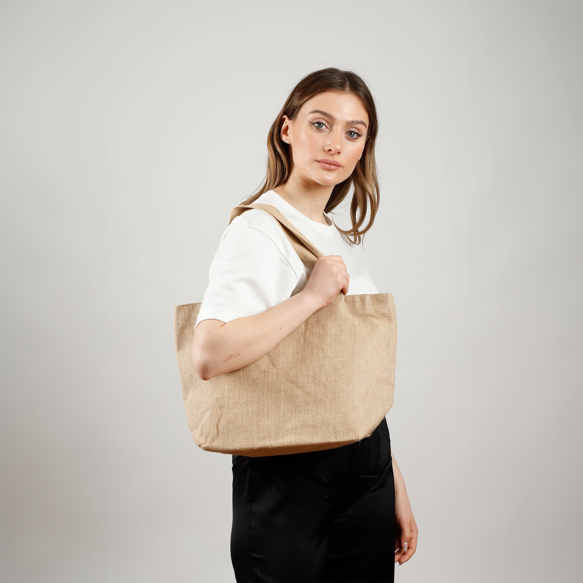 Medium Versatile Jute Tote Bag 8