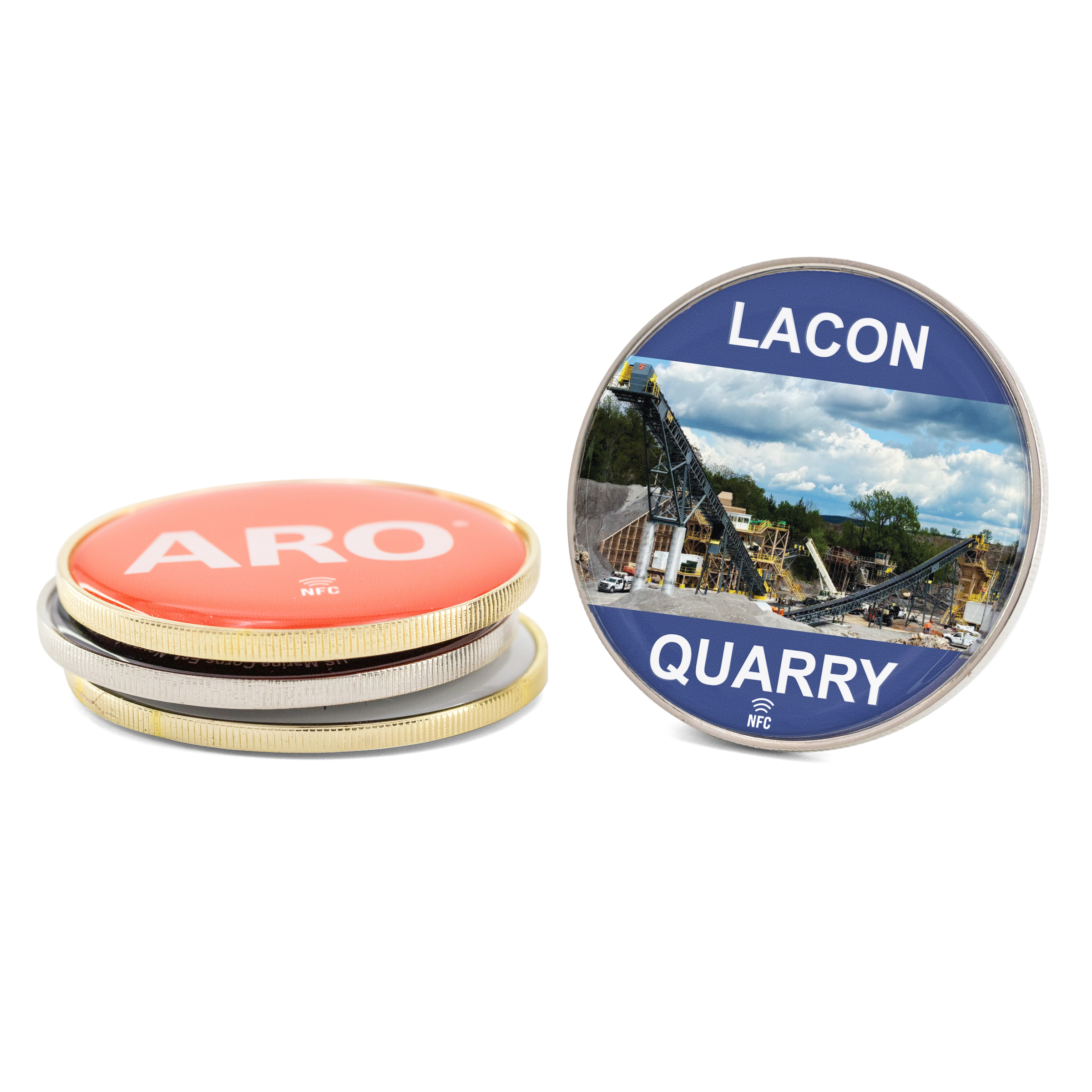 NFC Challenge Coin w/ Coin Edge (2") 2
