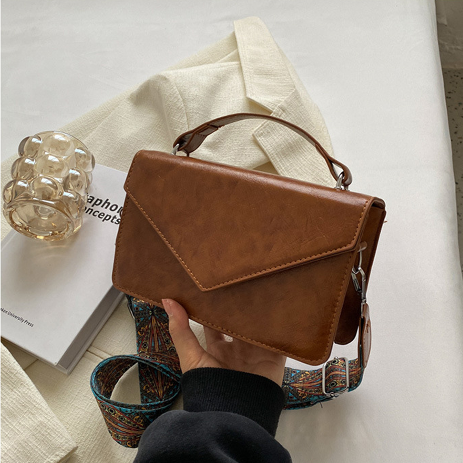 PU Leather Lightweight Tote Bag 2