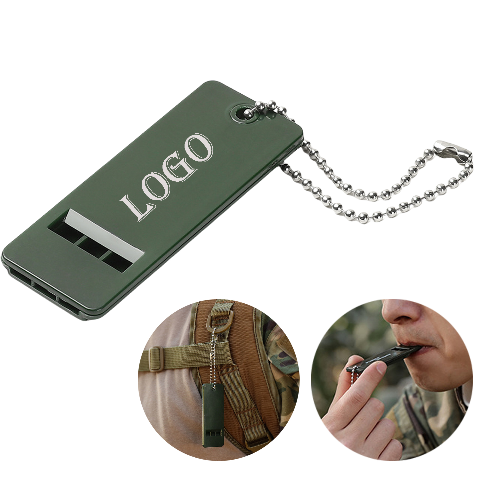 Compact Outdoor Safety Whistle - Triple Tone Plastic Survival Gear for Camping/Hiking/Emergencies 1