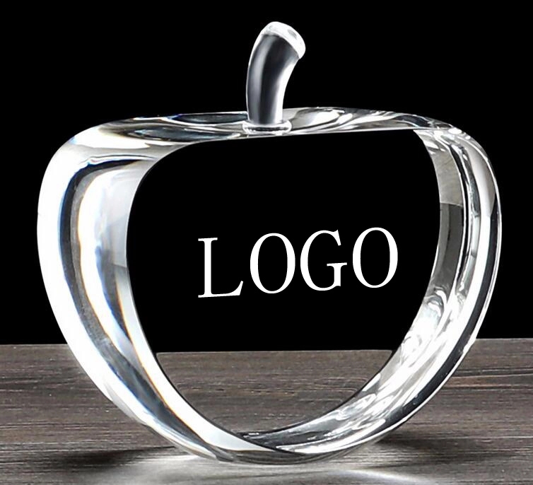 Personalized Crystal Apple Award for Teachers 1