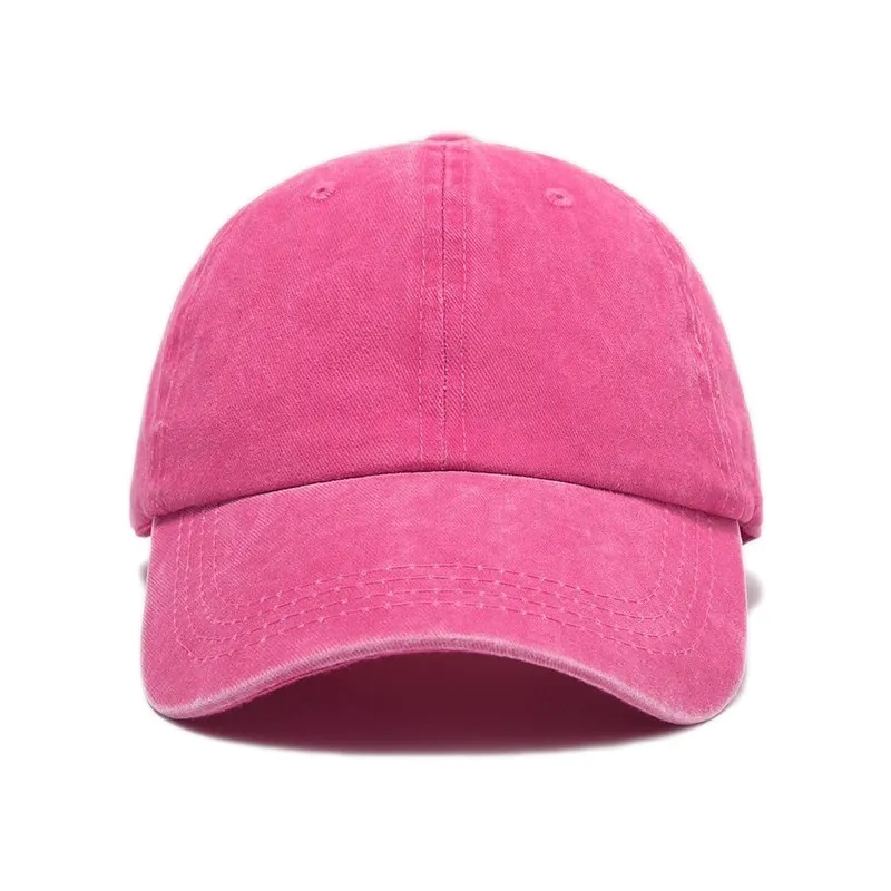 MOQ10 Vintage Cotton Washed Adjustable Baseball Caps 15