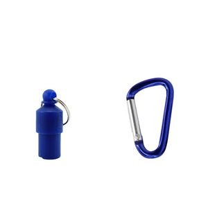 Sturdy Metal Capsule Shaped Dog ID Tag With Carabiner 7