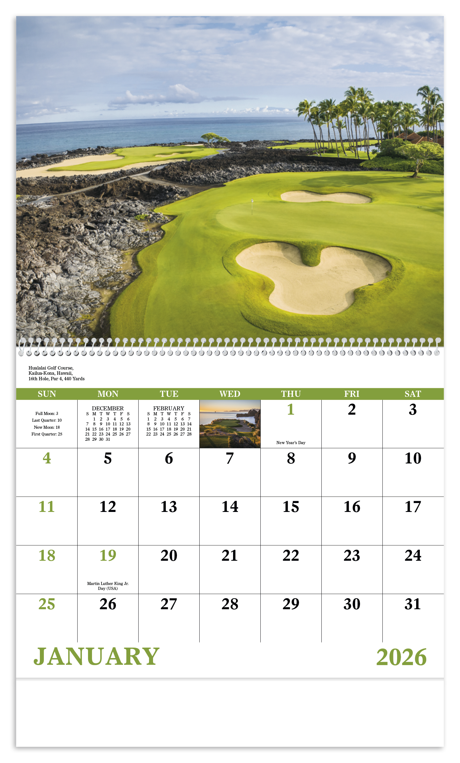 Good Value™ Fairways & Greens - Spiral Calendar 1
