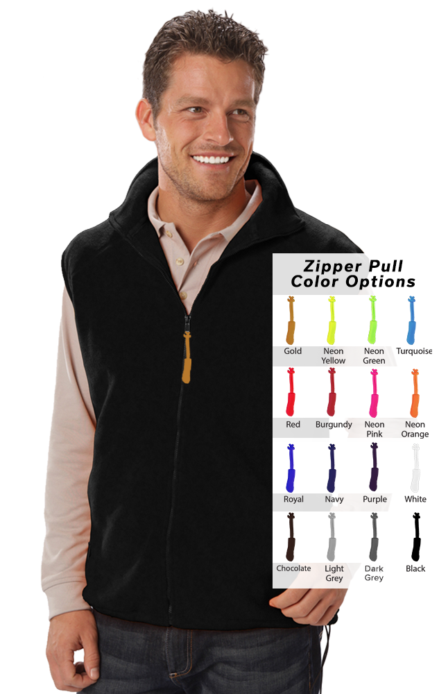 Custom Zipper Pull Polar Fleece Vest 15
