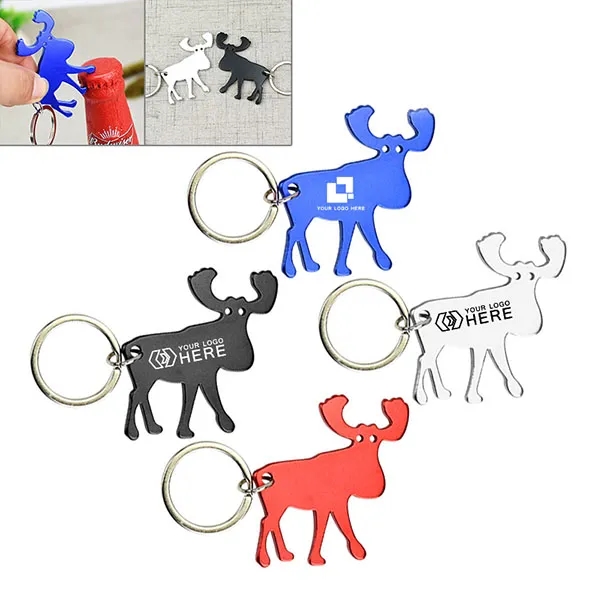 Moose Shape Bottle Opener Keychains 2