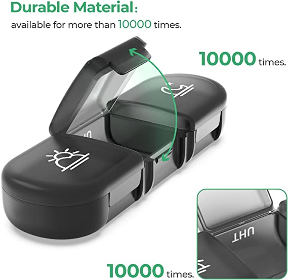 Portable Travel Pill Box 7 Day / Large Pill Containers 10