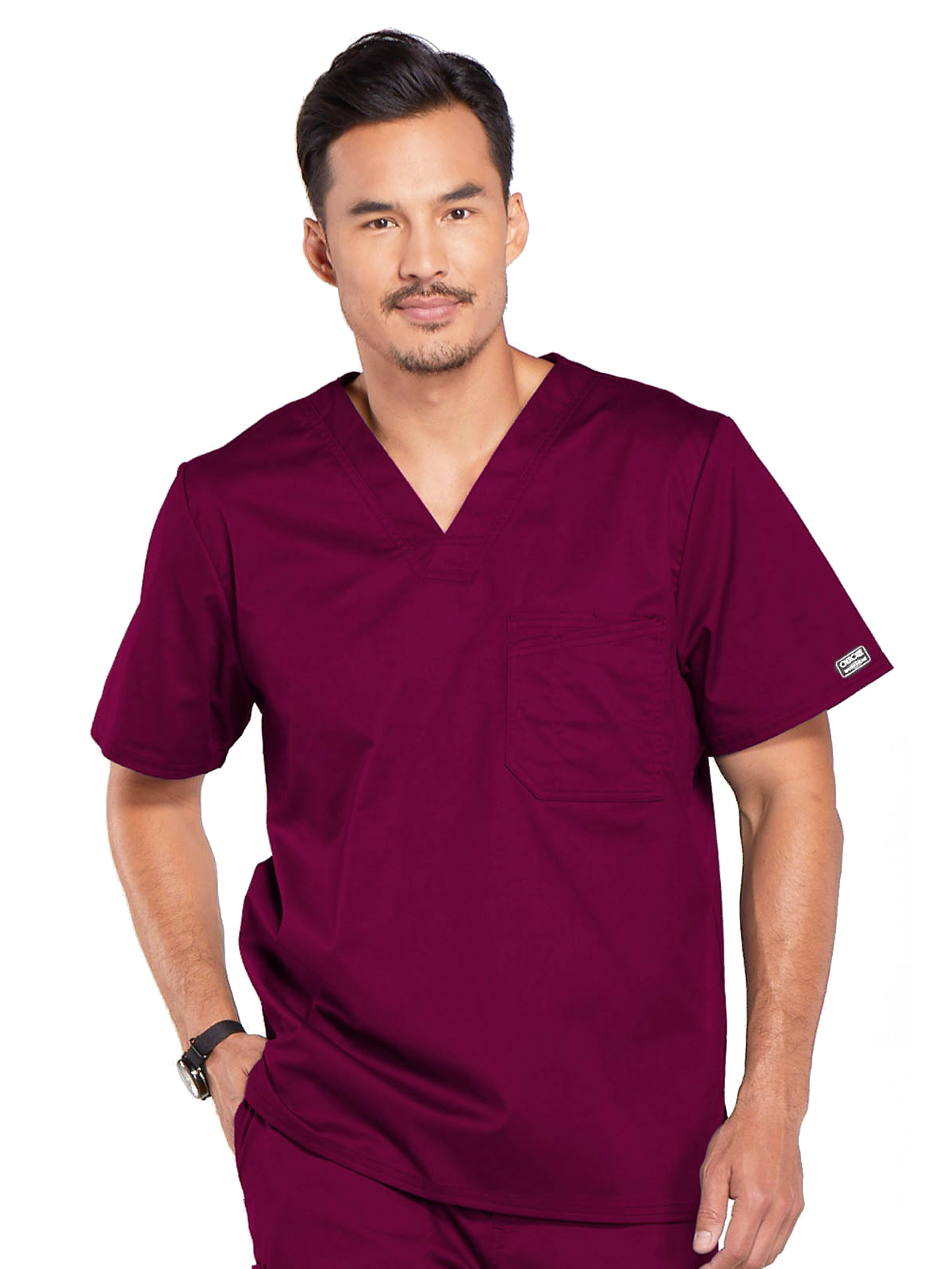 Cherokee - Workwear Core Stretch - Men's 1-Pocket Tuckable V-Neck Top 5