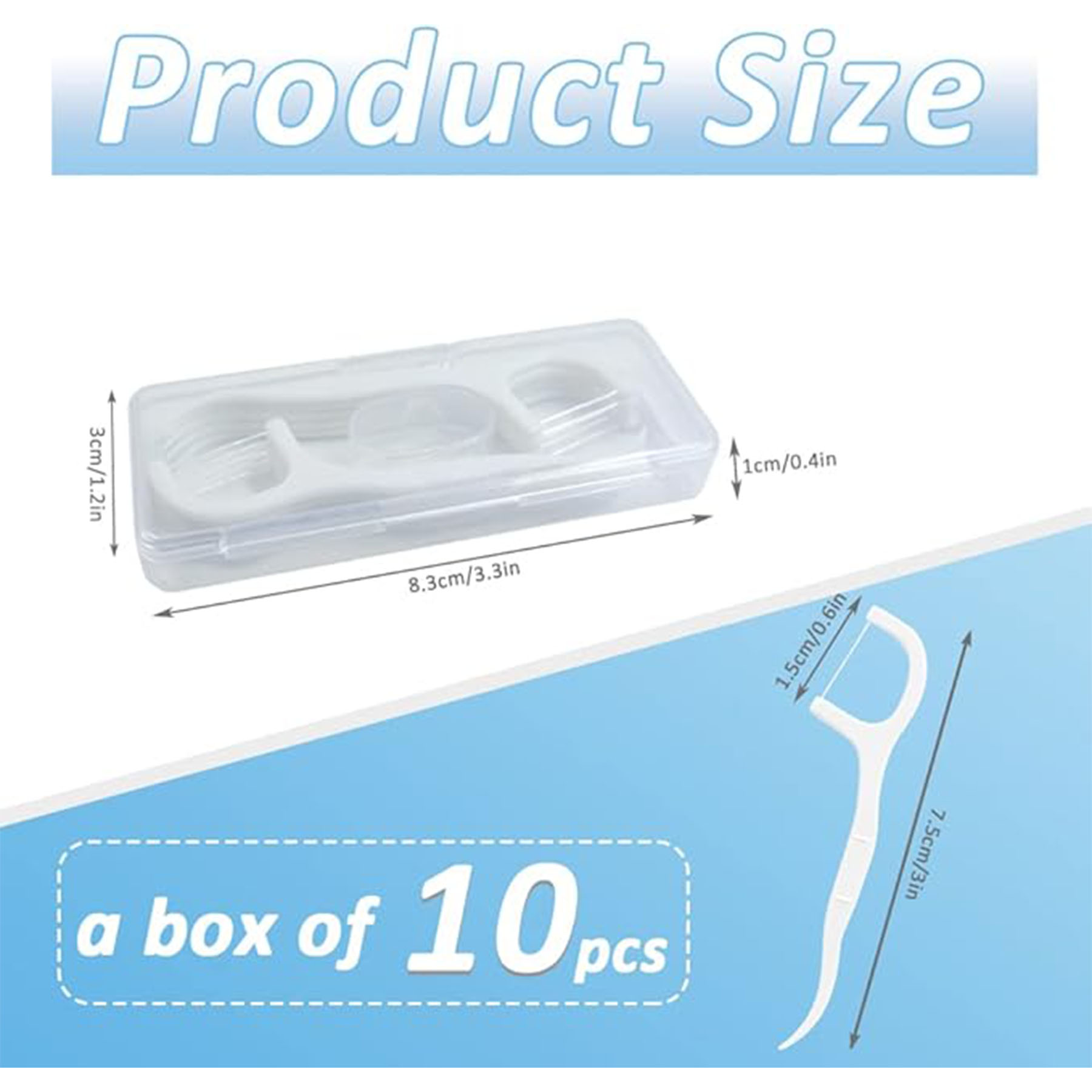 Portable Pack of 10 Floss Picks for Easy Use 1