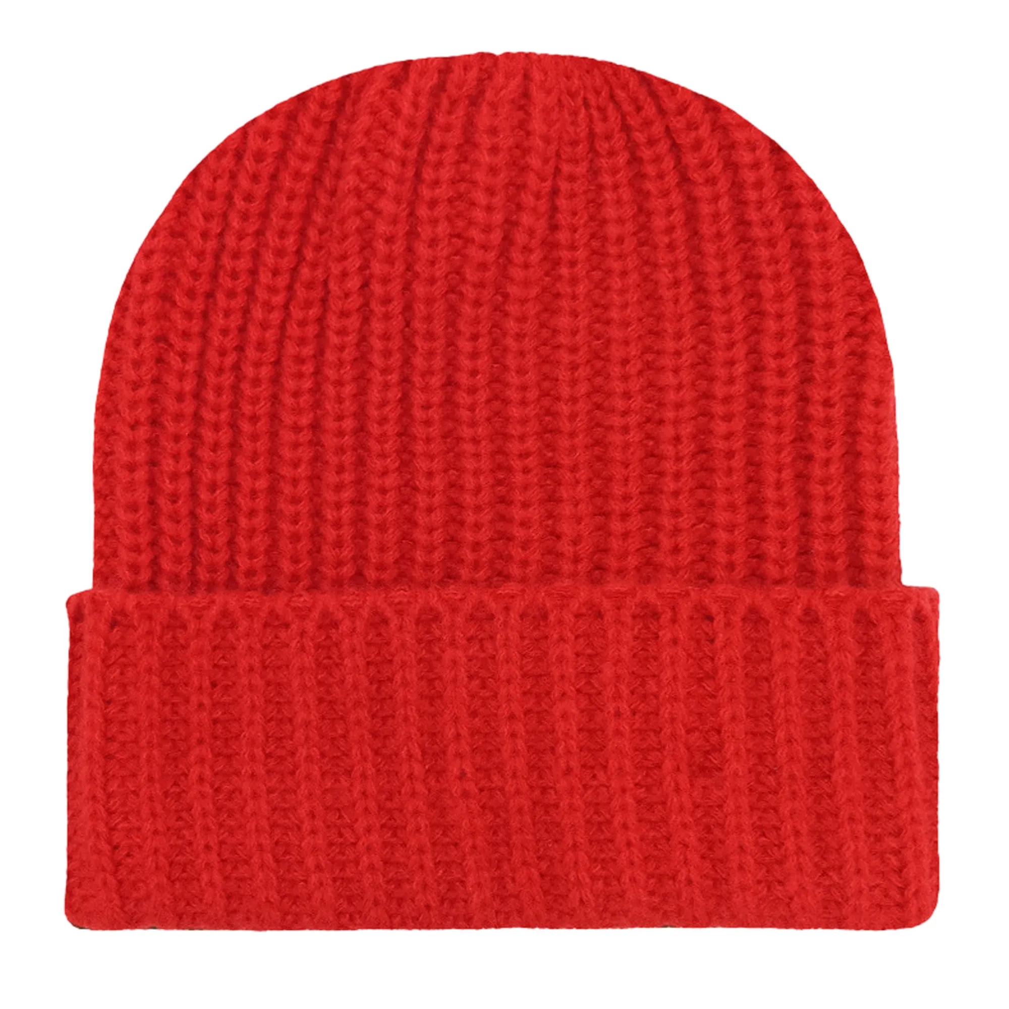 High Quality Warm Chunky Stitch Strip Knit Hat MOQ 100 10