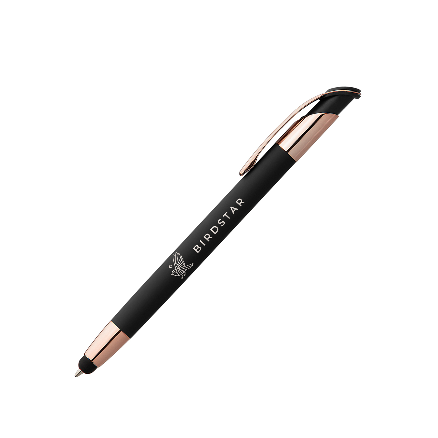Veneto Softy Rose Gold Metal Pen with Stylus (Engraved Imprint) 4