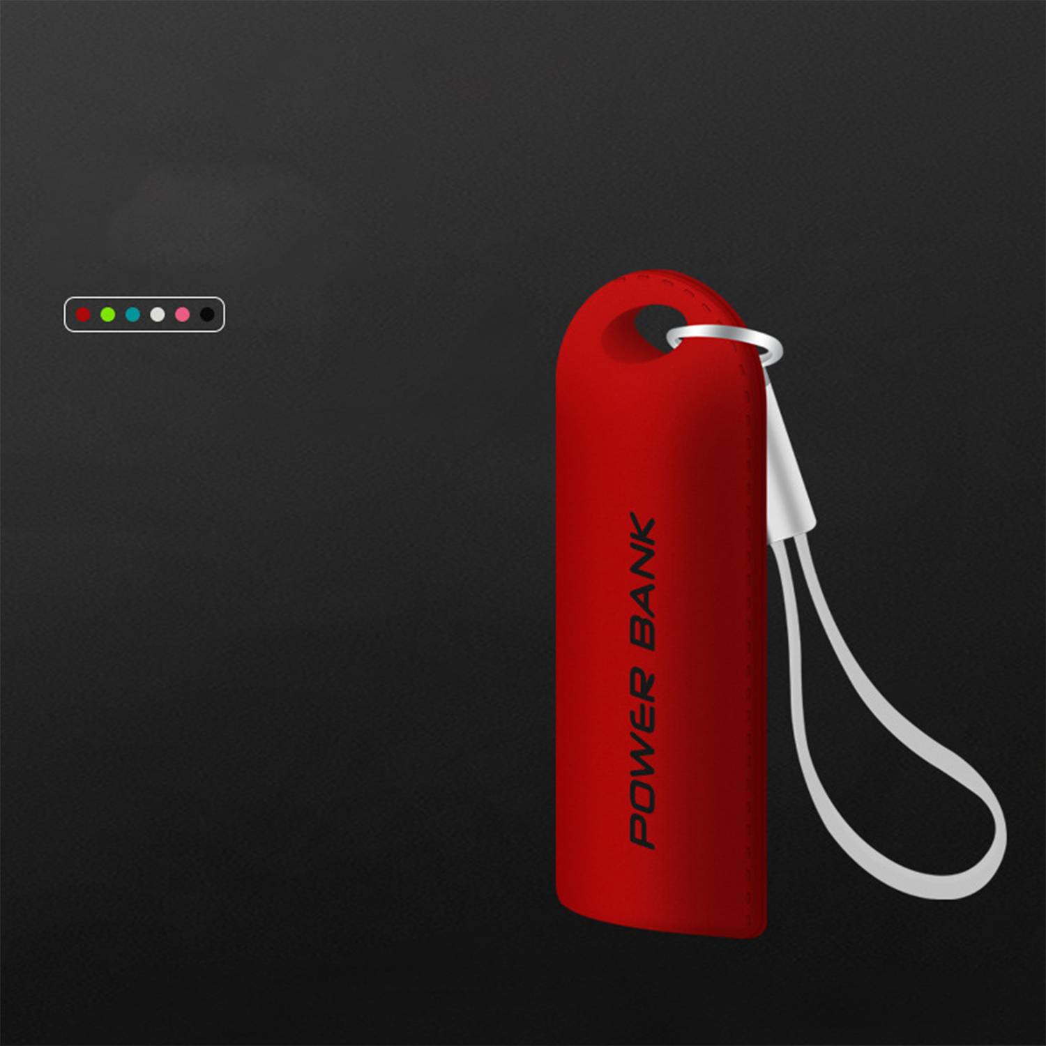 PU Leather Keychain Power Bank 3