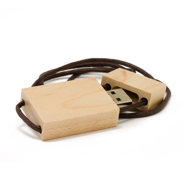 Wooden USB Flash Drive with Lanyard 2